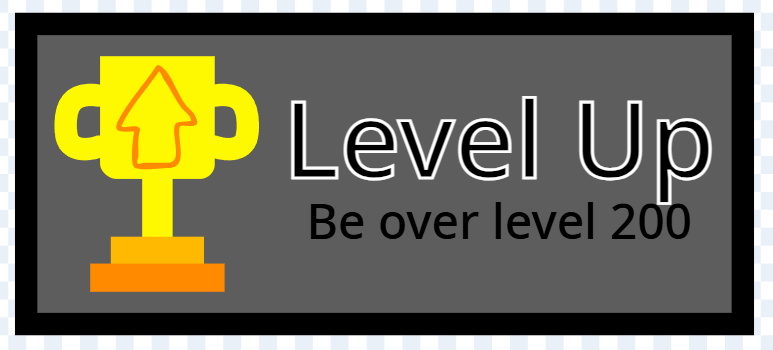 v.1.zombish yellow achievement for getting to lvl 200