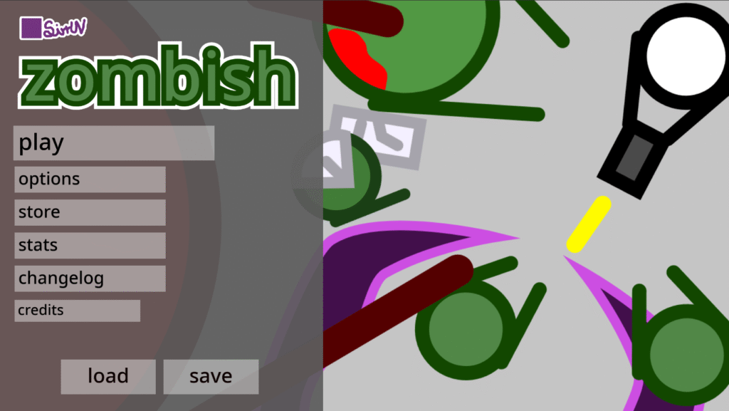 v.1.zombish main menu v1.4