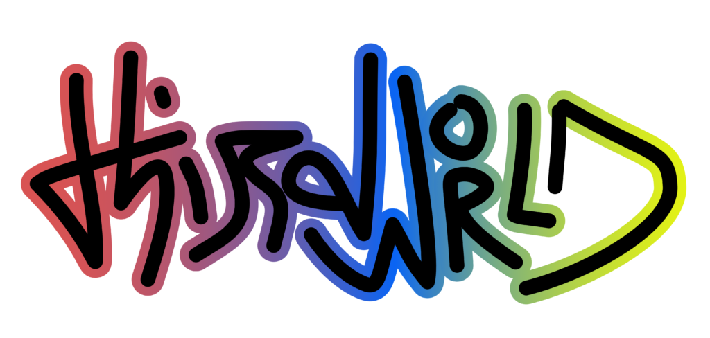 thrdwrld: glow wordmark design