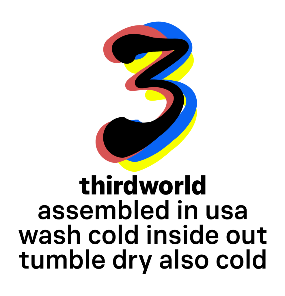 thrdwrld: tag on shirts